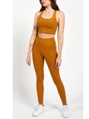 Girlfriend Collective High-Waist Leggings - Mustard Yellow MEDIUM